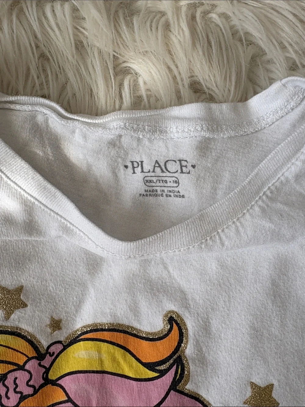 The Children's Place White Emoji Soccer Tee with Pink & Yellow Accents